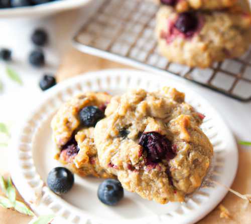 Blueberry oatmeal breakfast cookies