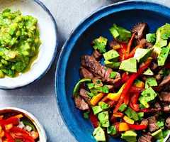 Healthy Steak Fajitas with Avocado Salsa Recipe